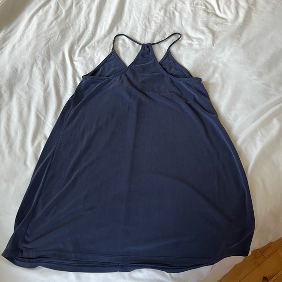 silence + noise racerback mini dress in navy blue - Picture 3 of 6